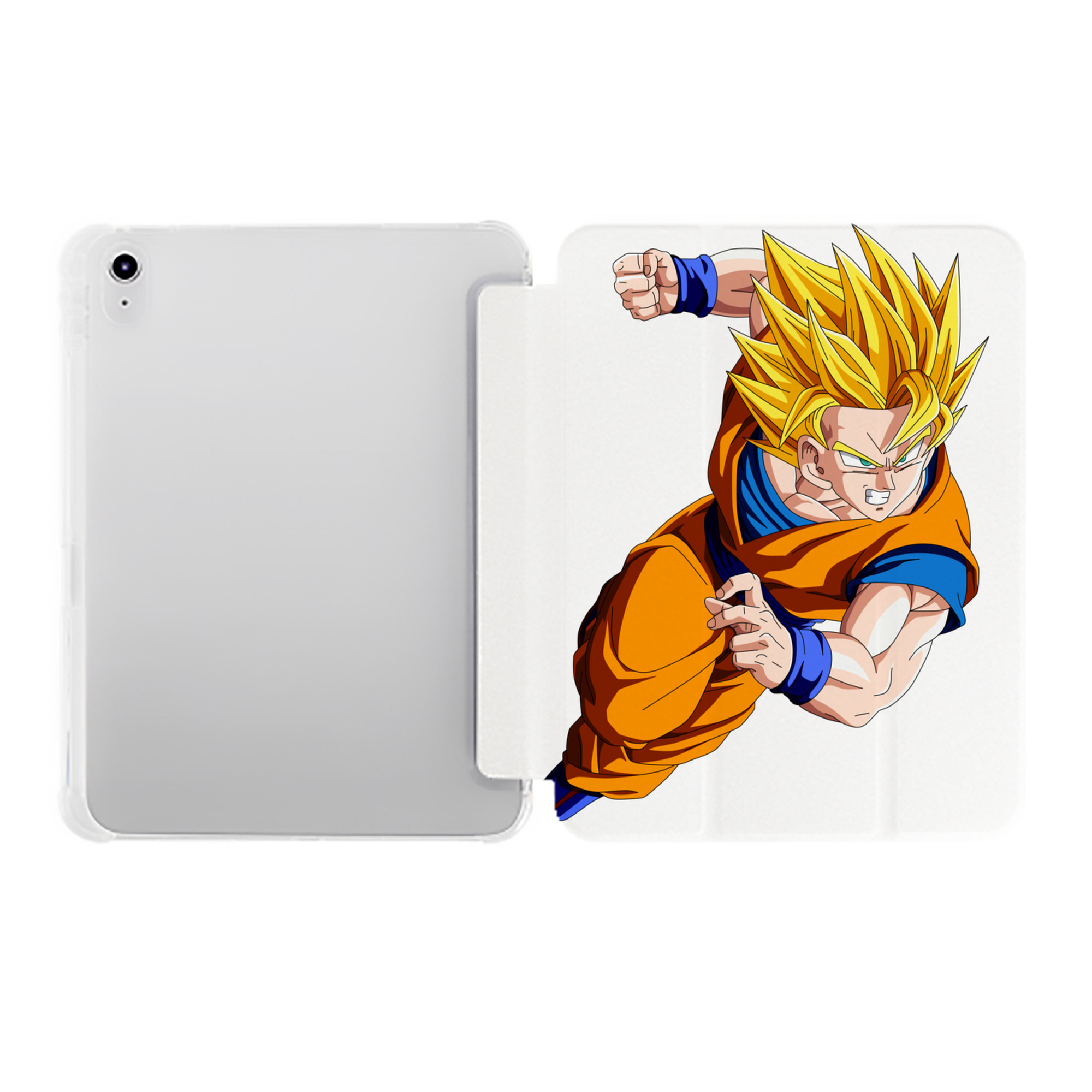（画像用） ドラゴンボール 孫悟空（そん ごくう）Son Goku カカロット DRAGON BALL Kakarotto IPad ケース ペン収納付き 三つ折りスタンド PUレザー×シリコン 対応機種9.5/10.5/10.9インチ
